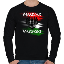 PRINTFASHION magyar vagyok minta - Férfi pulóver - Fekete férfi pulóver, kardigán