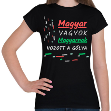 PRINTFASHION Magyar vagyok - Női póló - Fekete