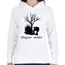 PRINTFASHION magyar vándor - Női kapucnis pulóver - Fehér női pulóver, kardigán