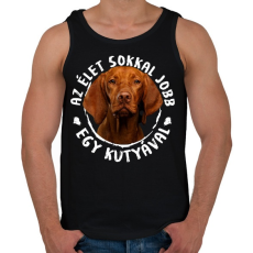 PRINTFASHION Magyar Vizsla - Férfi atléta - Fekete