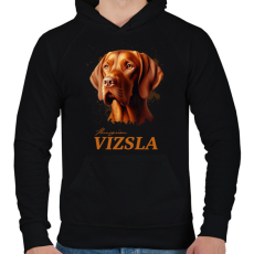 PRINTFASHION Magyar Vizsla - Férfi kapucnis pulóver - Fekete