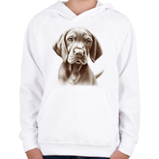 PRINTFASHION Magyar Vizsla - Gyerek kapucnis pulóver - Fehér gyerek pulóver, kardigán