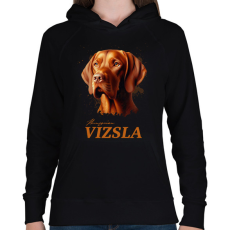 PRINTFASHION Magyar Vizsla - Női kapucnis pulóver - Fekete