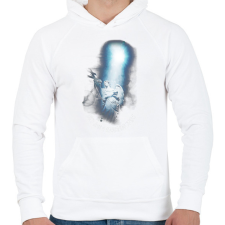 PRINTFASHION Magyarok Angyala - Férfi kapucnis pulóver - Fehér férfi pulóver, kardigán