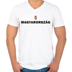 PRINTFASHION Magyarország - Férfi V-nyakú póló - Fehér