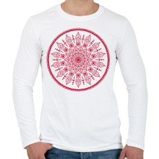 PRINTFASHION Magyaros mandala - Férfi hosszú ujjú póló - Fehér