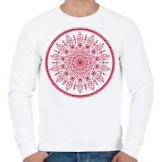 PRINTFASHION Magyaros mandala - Férfi pulóver - Fehér