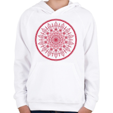 PRINTFASHION Magyaros mandala - Gyerek kapucnis pulóver - Fehér gyerek pulóver, kardigán