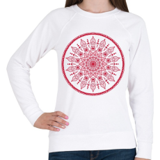 PRINTFASHION Magyaros mandala - Női pulóver - Fehér
