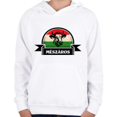 PRINTFASHION Magyaros mészáros - Gyerek kapucnis pulóver - Fehér