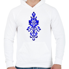 PRINTFASHION Magyaros minta5 - Férfi kapucnis pulóver - Fehér férfi pulóver, kardigán