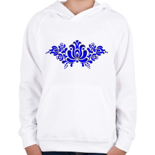 PRINTFASHION Magyaros minta6 - Gyerek kapucnis pulóver - Fehér gyerek pulóver, kardigán