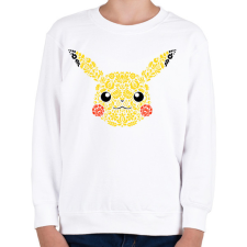 PRINTFASHION Magyaros Pikachu - Gyerek pulóver - Fehér gyerek pulóver, kardigán