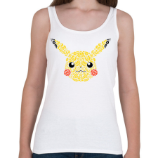 PRINTFASHION Magyaros Pikachu - Női atléta - Fehér női trikó