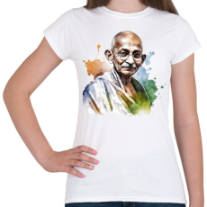 PRINTFASHION Mahatma Gandhi - Női póló - Fehér