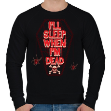 PRINTFASHION Majd alszom, ha meghaltam.  - Férfi pulóver - Fekete