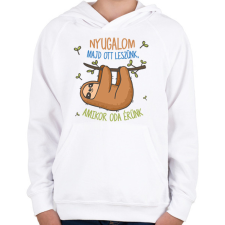 PRINTFASHION Majd ott leszünk - Gyerek kapucnis pulóver - Fehér gyerek pulóver, kardigán