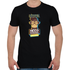PRINTFASHION Majom - banánt akar - Férfi póló - Fekete férfi póló