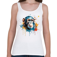 PRINTFASHION majom  - Női atléta - Fehér