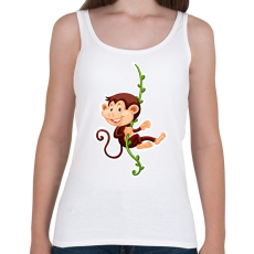 PRINTFASHION Majom - Női atléta - Fehér