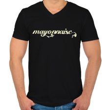 PRINTFASHION majonéz - Férfi V-nyakú póló - Fekete férfi póló