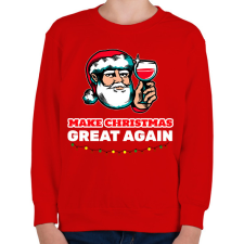 PRINTFASHION MAKE CHRISTMAS GREAT AGAIN 2 - Gyerek pulóver - Piros gyerek pulóver, kardigán