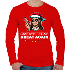 PRINTFASHION MAKE CHRISTMAS GREAT AGAIN 3 - Férfi hosszú ujjú póló - Piros