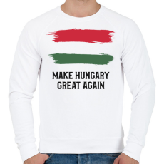 PRINTFASHION MAKE HUNGARY - Férfi pulóver - Fehér
