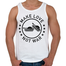 PRINTFASHION Make love, not war - Férfi atléta - Fehér atléta, trikó