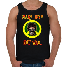PRINTFASHION make love not war - Férfi atléta - Fekete
