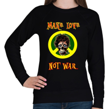 PRINTFASHION make love not war - Női pulóver - Fekete női pulóver, kardigán