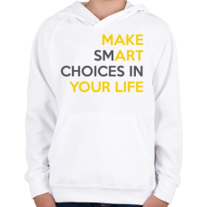 PRINTFASHION MAKE smART - Gyerek kapucnis pulóver - Fehér
