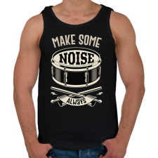 PRINTFASHION Make some noise - Dobos - Férfi atléta - Fekete atléta, trikó