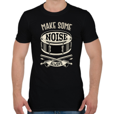 PRINTFASHION Make some noise - Dobos - Férfi póló - Fekete