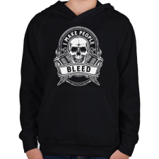 PRINTFASHION Make you - Gyerek kapucnis pulóver - Fekete gyerek pulóver, kardigán