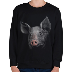 PRINTFASHION Malac portré - Gyerek pulóver - Fekete