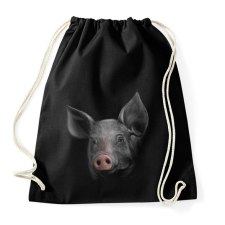PRINTFASHION Malac portré - Sportzsák, Tornazsák - Fekete tornazsák