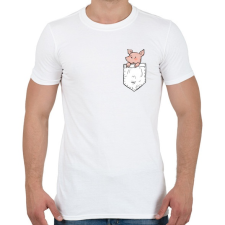 PRINTFASHION Malac zsebben - Férfi póló - Fehér férfi póló