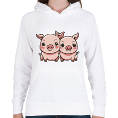 PRINTFASHION Malacok - Női kapucnis pulóver - Fehér