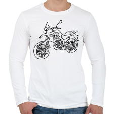 PRINTFASHION malaguti - Férfi hosszú ujjú póló - Fehér férfi póló