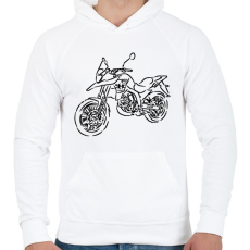 PRINTFASHION malaguti - Férfi kapucnis pulóver - Fehér
