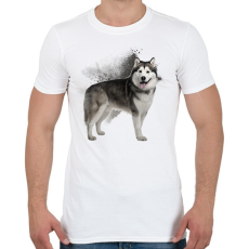 PRINTFASHION Malamut - Férfi póló - Fehér