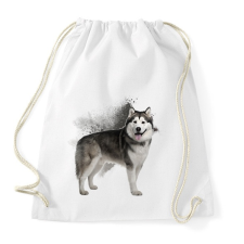 PRINTFASHION Malamut - Sportzsák, Tornazsák - Fehér tornazsák