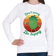 PRINTFASHION Maláta - Női pulóver - Fehér női pulóver, kardigán