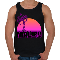 PRINTFASHION Malibu - Férfi atléta - Fekete