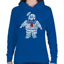 PRINTFASHION Mályvacukor ember - Női kapucnis pulóver - Királykék női pulóver, kardigán