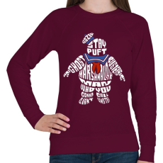 PRINTFASHION Mályvacukor ember - Női pulóver - Bordó