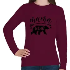 PRINTFASHION Mama maci fekete - Női pulóver - Bordó női pulóver, kardigán