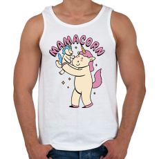 PRINTFASHION Mama unikornis - Férfi atléta - Fehér