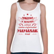 PRINTFASHION Mamának hívnak - Női atléta - Fehér női trikó